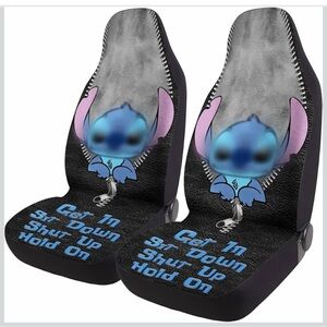 Blue and Gray Fish Car Seat Covers